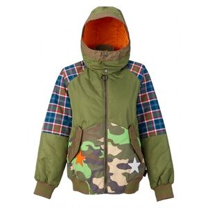 L.am.b x Burton Gwen Stefani Jet Blonde Camo Bomber Jacket Size small